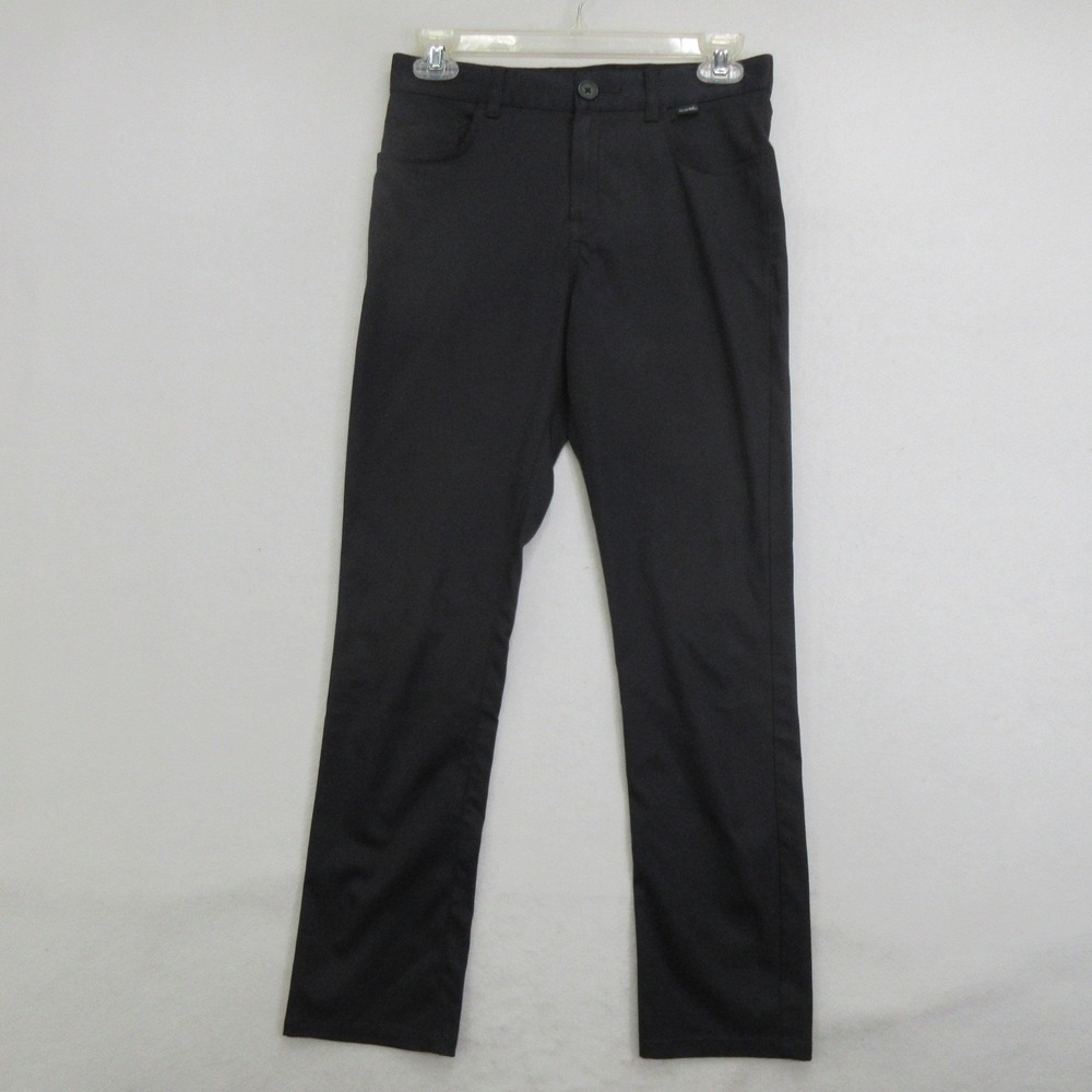Travis Mathew Boys Pants Size 12 Black Flat Front Casual Polyester 1BV103